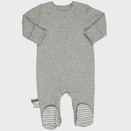 OrganicEra Organic Baby Footed Sleepsuit, Grey