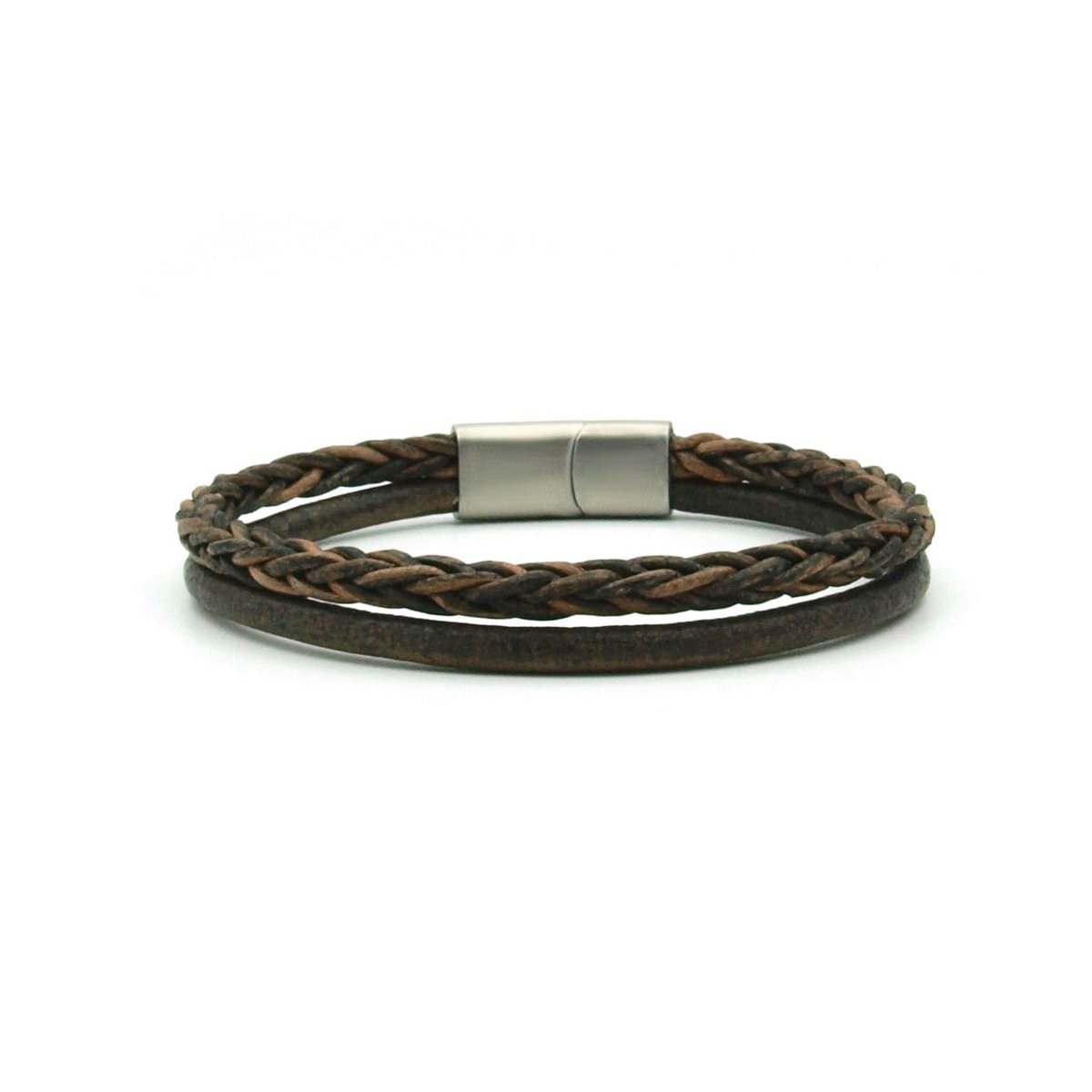 Semarang mix bruin - 4mm- zilver of goud