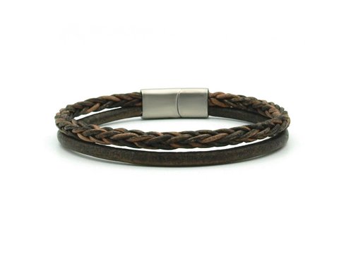 Semarang mix bruin - 4mm- zilver of goud