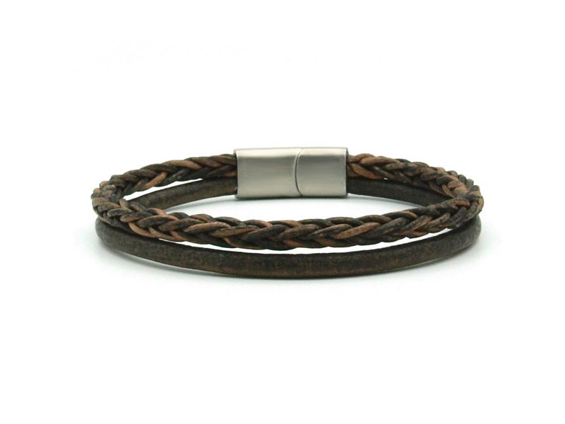 Semarang mix bruin - 4mm- zilver of goud