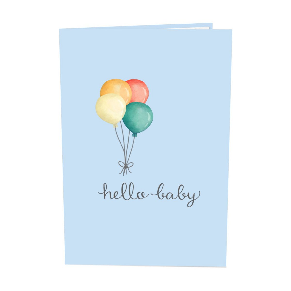 Pop-upkaart babyolifant (blauw)