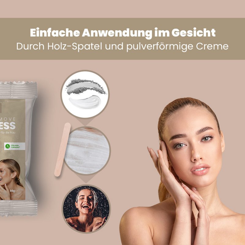 Remove Hair ShaveLess Gesicht Enthaarungspulver 50g