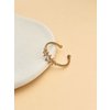 Bague ajustable dorée en acier inoxydable ornée de cristaux