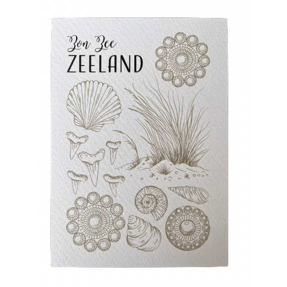 Zon zee Zeeland - theelicht kaart 