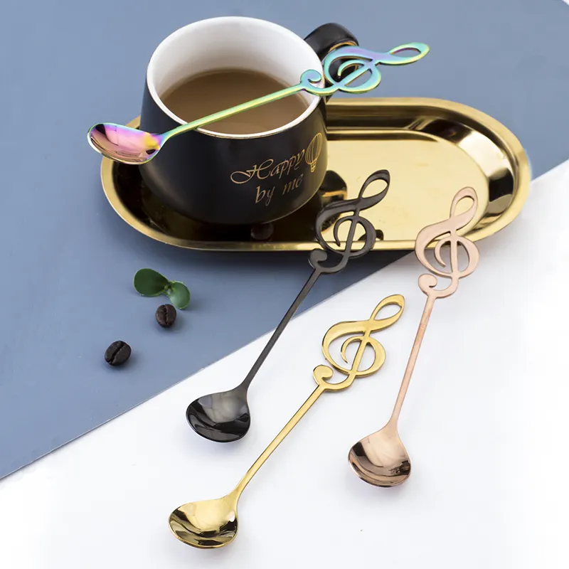 “Clé de Sol” spoon - For tea, coffee or desserts - 4 colors available