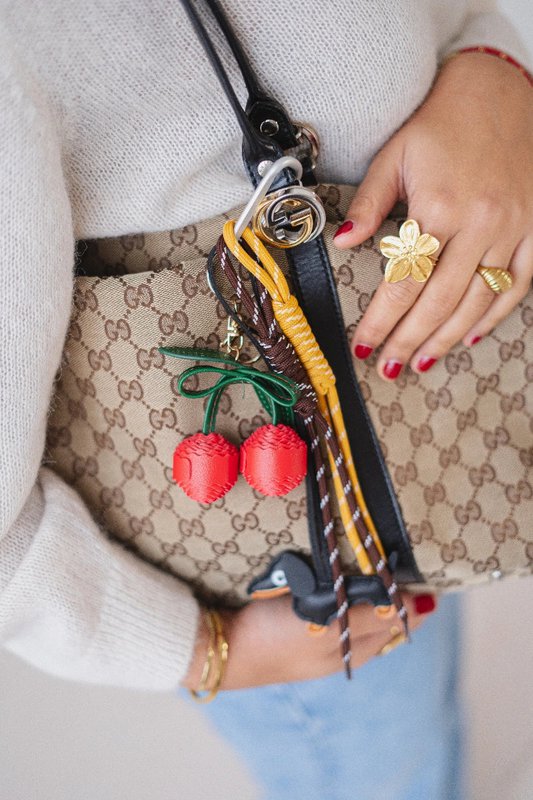 Poppin cherries bag charm