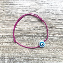 Bransoletka ze sznurka Lucky Blue Eye