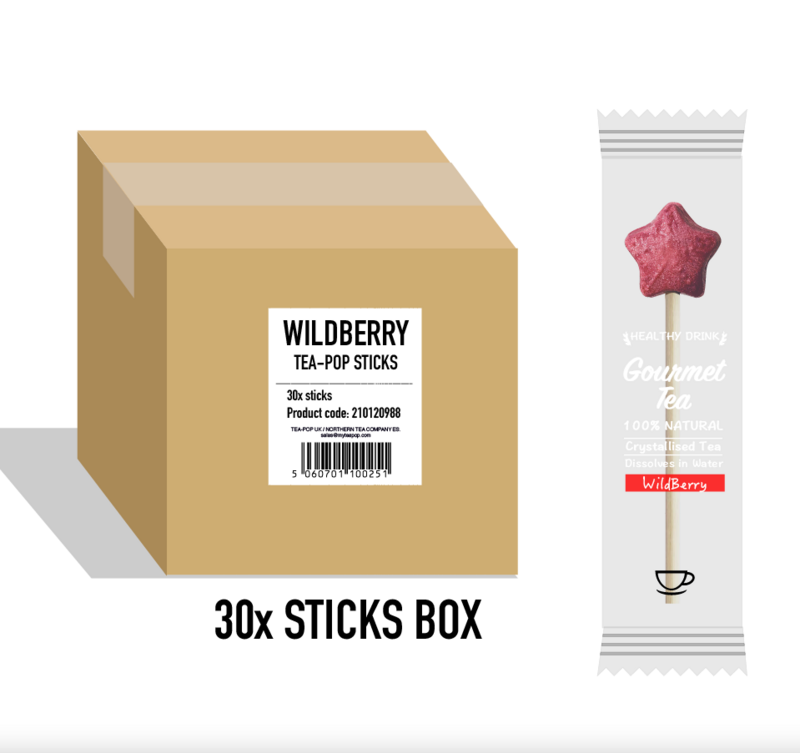 30 WildBerry Punch Tea-Pop Sticks (Without packaging and trays) Copy