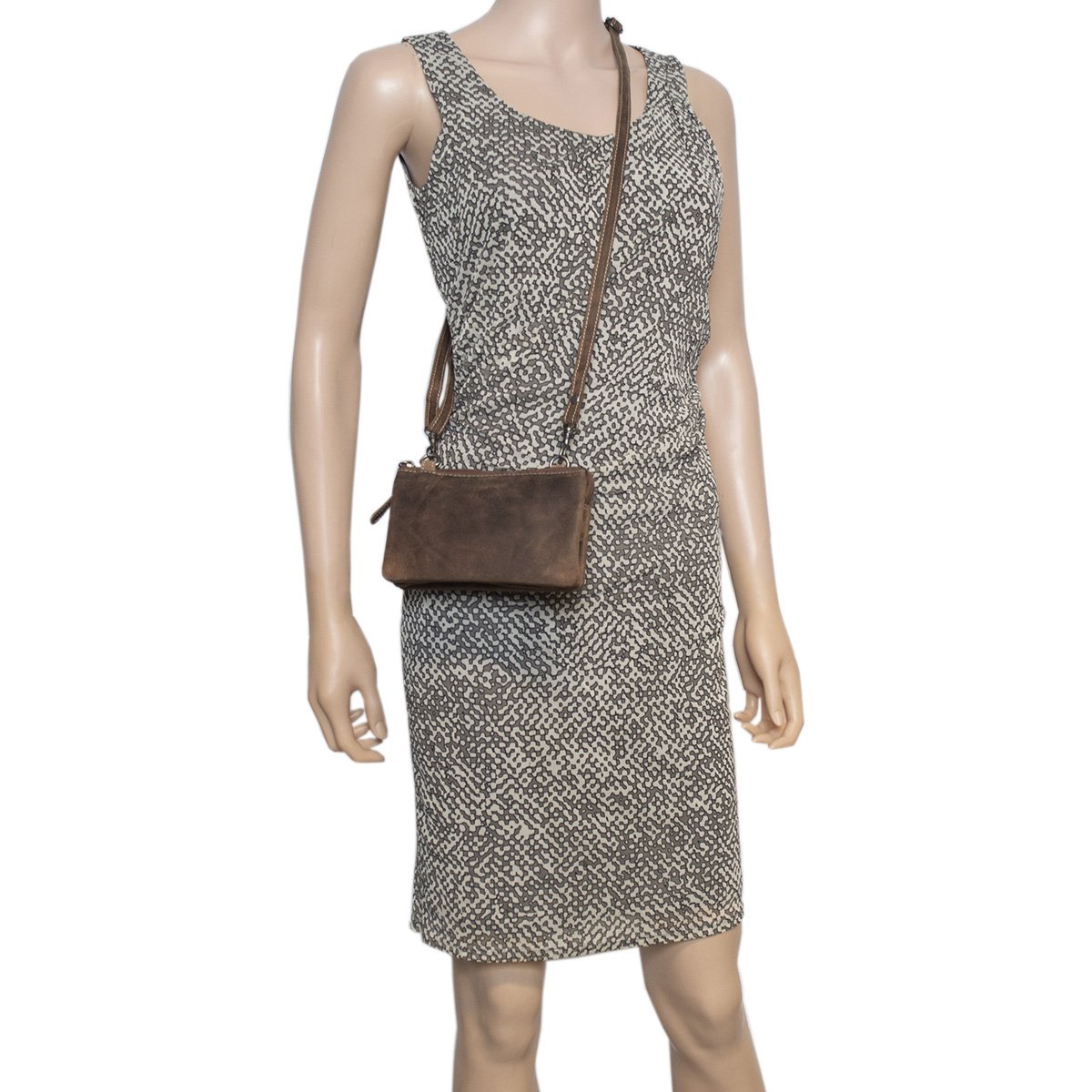 Lille skuldertaske I 3 farver Buffalo Læder - Festivaltaske - Lædertaske Lille - Crossbody taske til kvinder - Str. M
