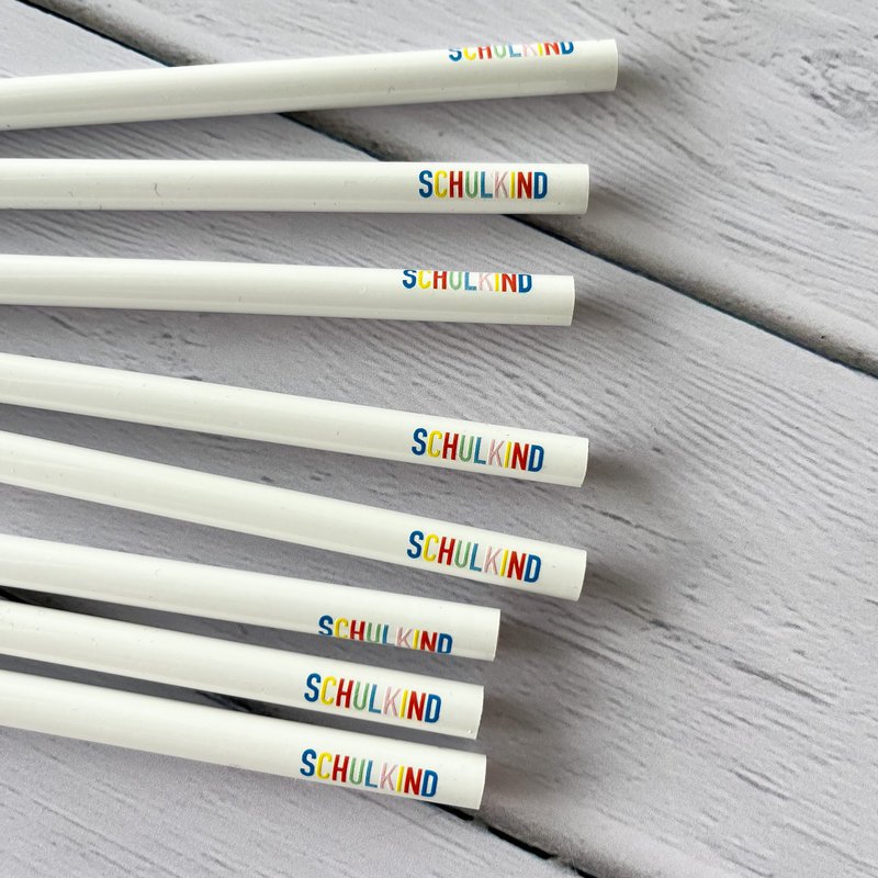 Potlood “Schoolkind” – wit – cadeau voor schoolinschrijving