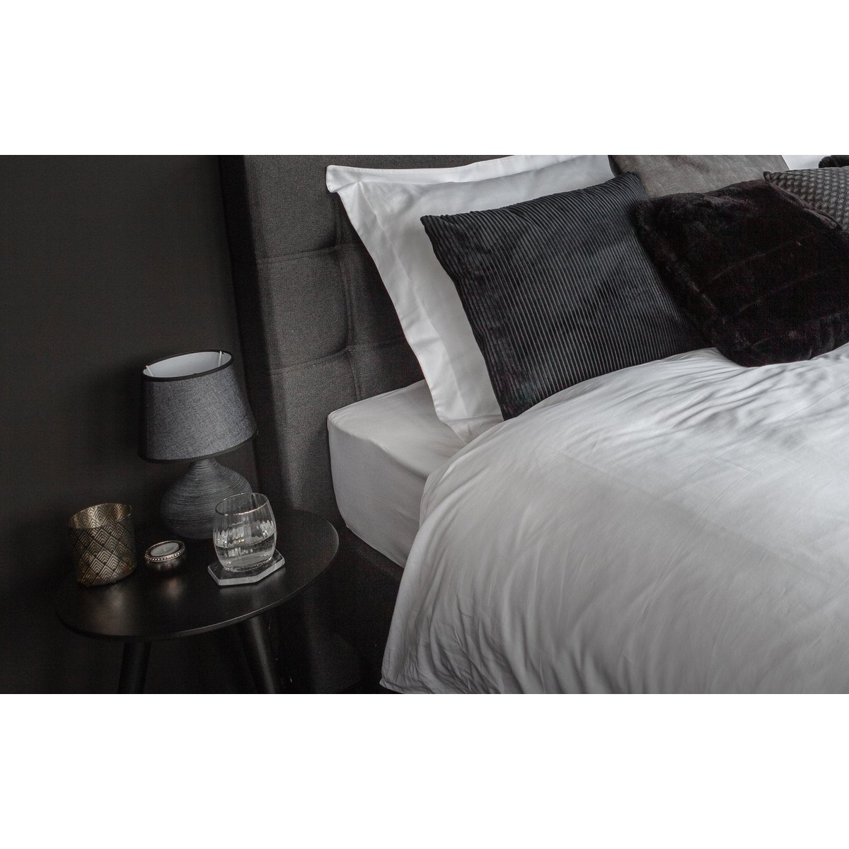 100% Cotton Satin Fitted Sheet White Whisper