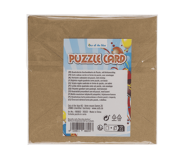 Square shaped gift card, puzzle, Birthday,