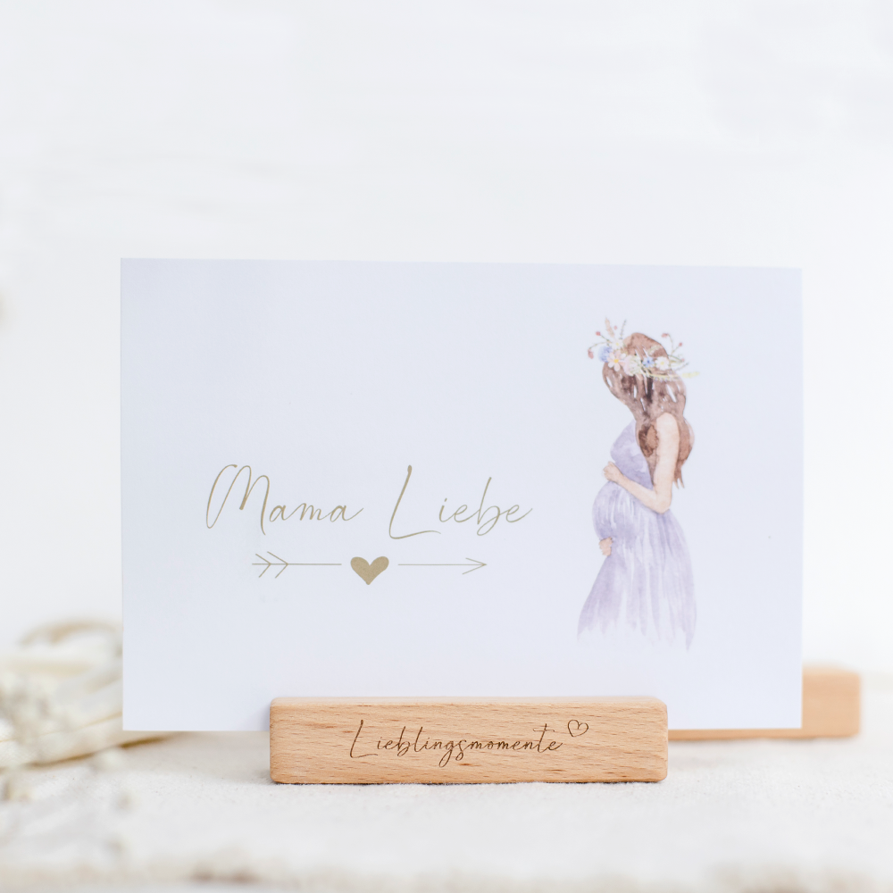 Set portacarte “Favorite Moments” in un sacchetto di lino