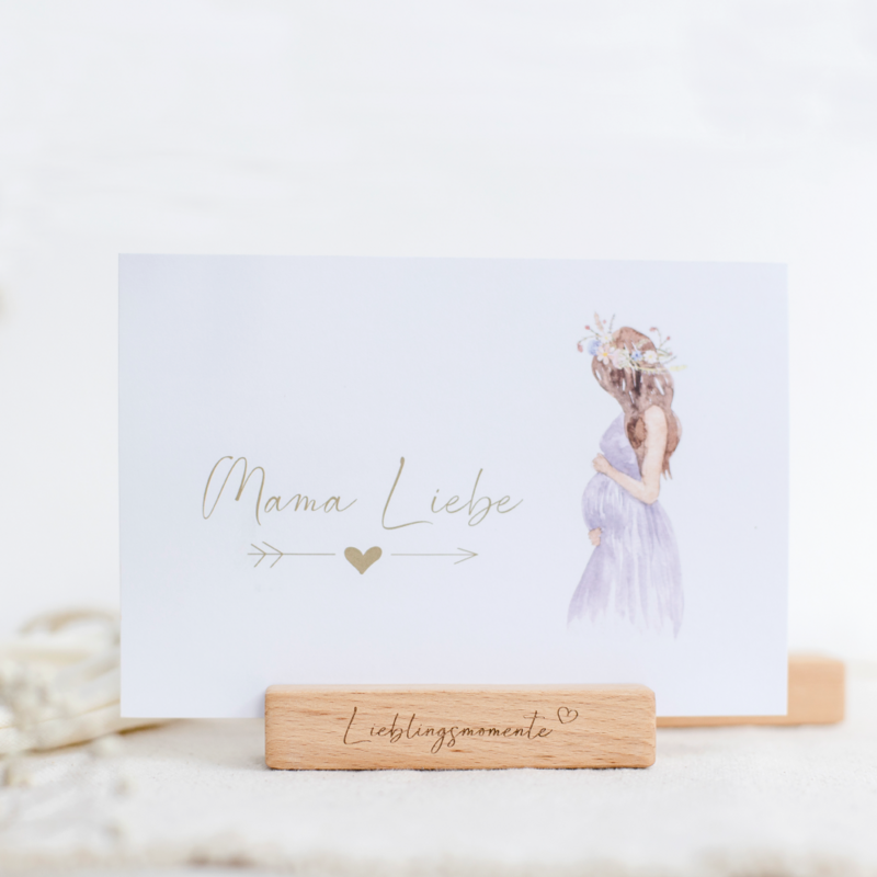 Set portacarte “Favorite Moments” in un sacchetto di lino