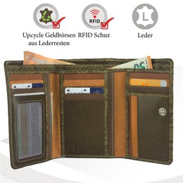 Sunsa Damen Geldbörse. Leder Geldbeutel. Portemonnaie mit RFID Schutz. Brieftasche aus Leder. Große Geldbörse für Frauen mit vielen Kreditkartenfächern- Wallet für Damen, Geschenkidee