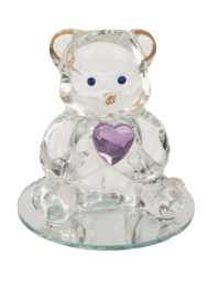 Glass Bear with Heart,