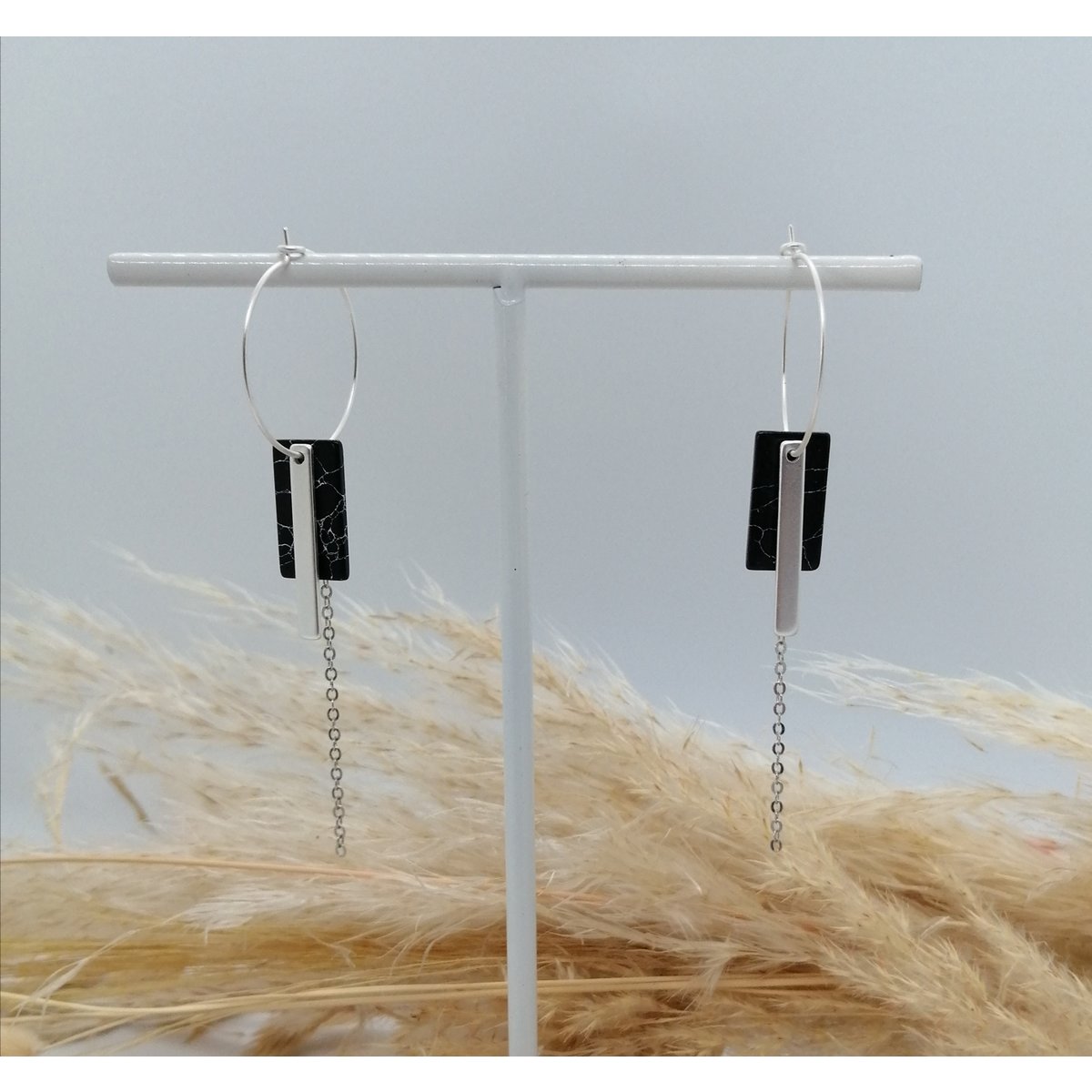 Earrings - Minimalism - Marble 2
