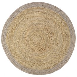 YHUKI TAUPE M jute & uld tæppe