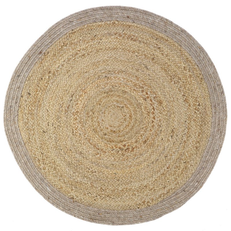 YHUKI TAUPE M jute & uld tæppe