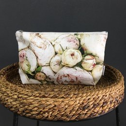 Trousse à cosmétiques en rose pivoine