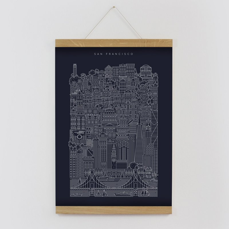 San Francisco A3 Blue Print