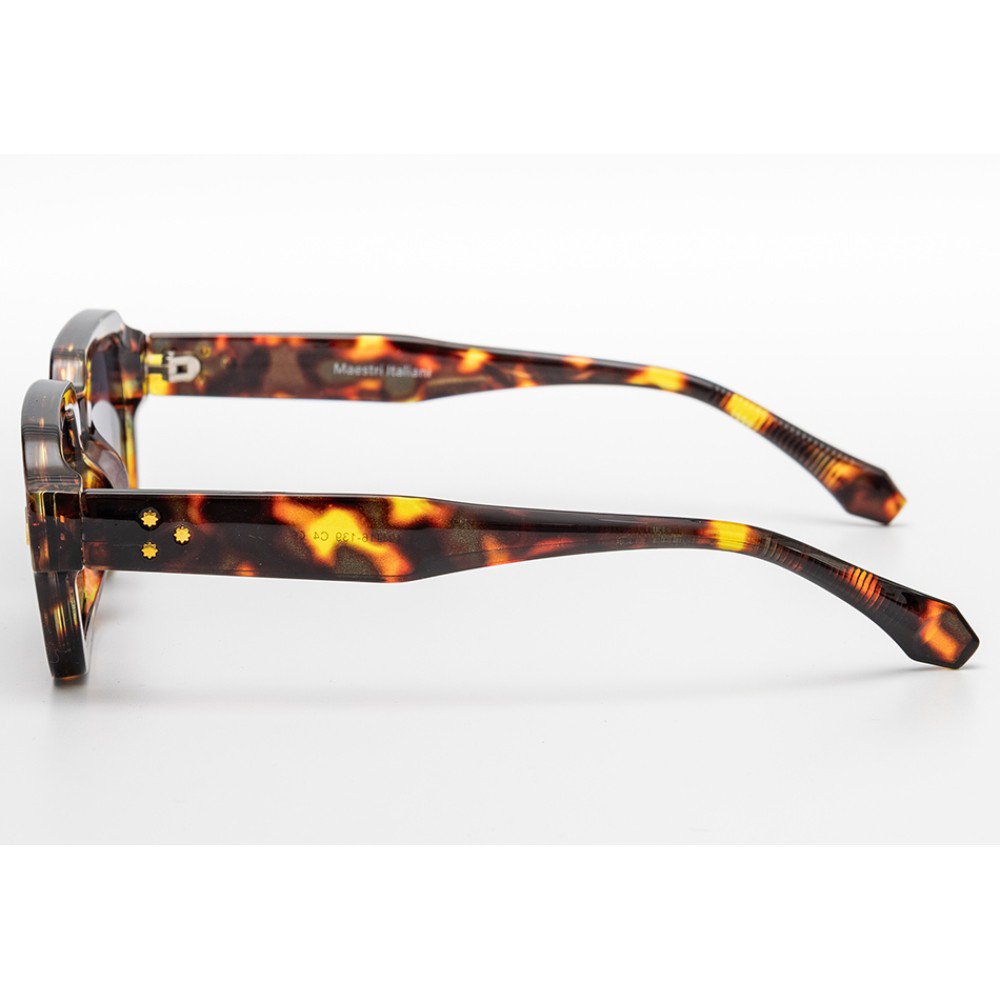 Tortoiseshell Rectangular Sunglasses with Brown Gradient Lenses – UV400 | Classic Unisex Eyewear