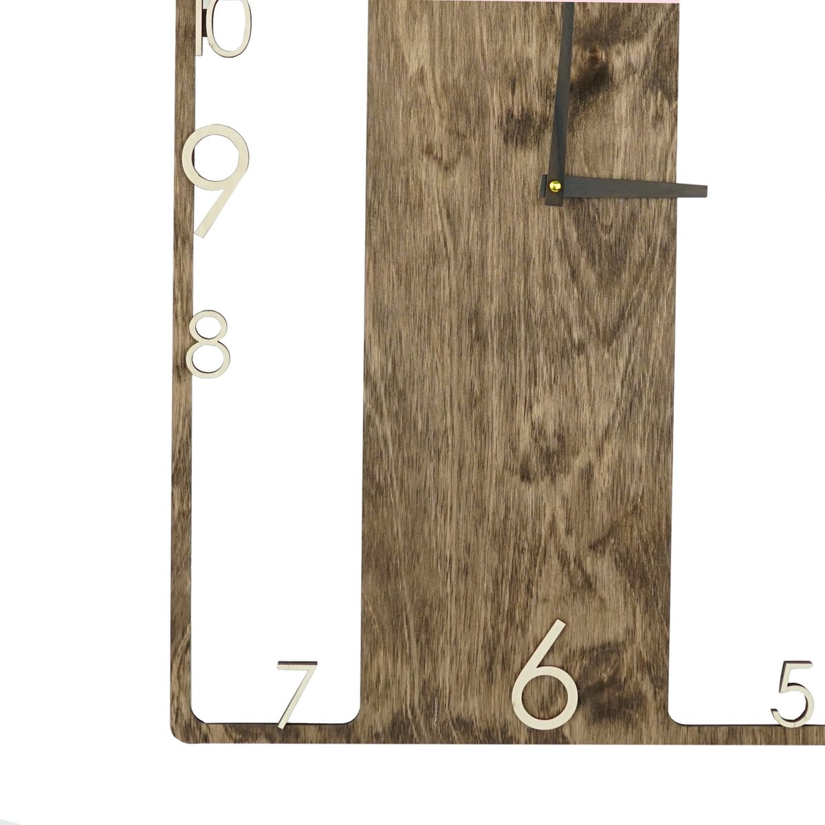 Large vertical rectangle wooden wall clock modern unusual