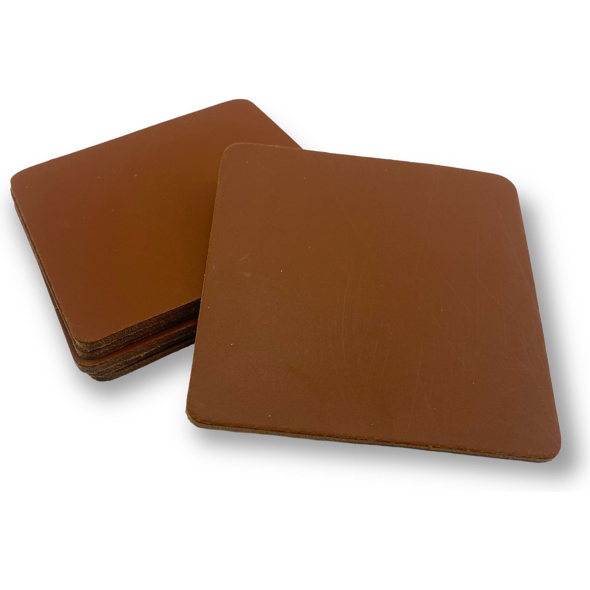 Sous-verres Cuir cognac 100% cuir de vache