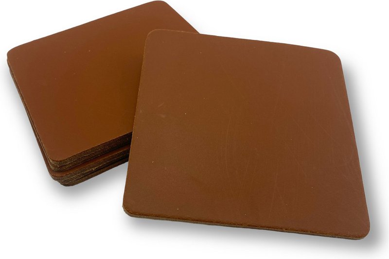 Sous-verres Cuir cognac 100% cuir de vache