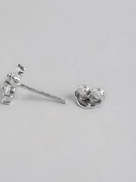 Øreringe | Sterling sølvbelagt CZ blomster | Rhodium