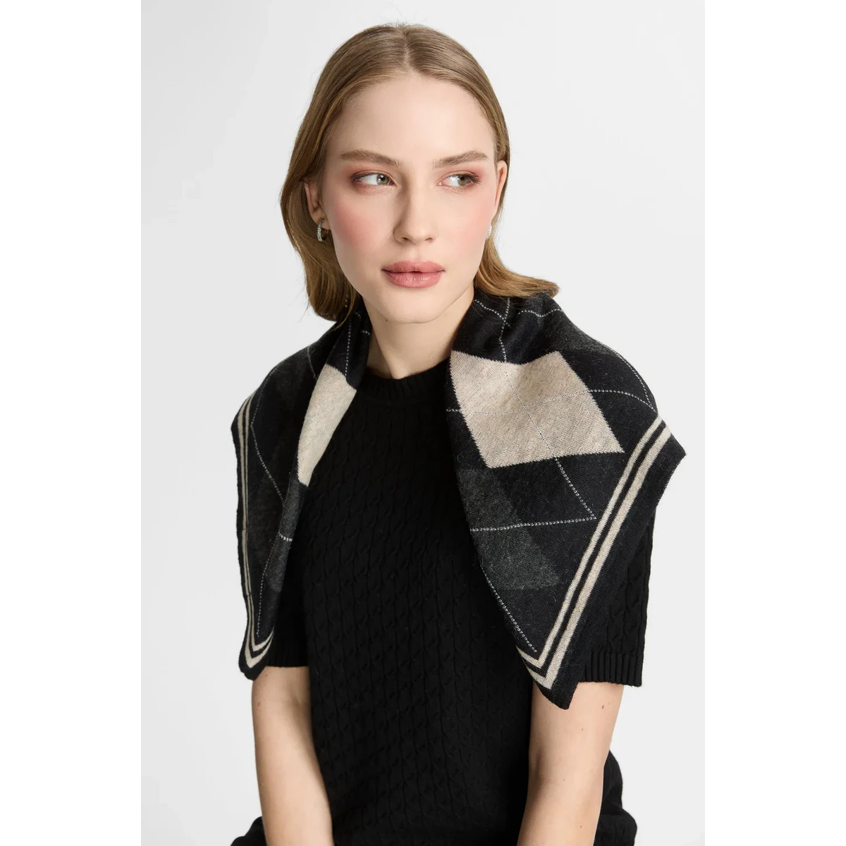 Mohair Troia Foulard (Black) 