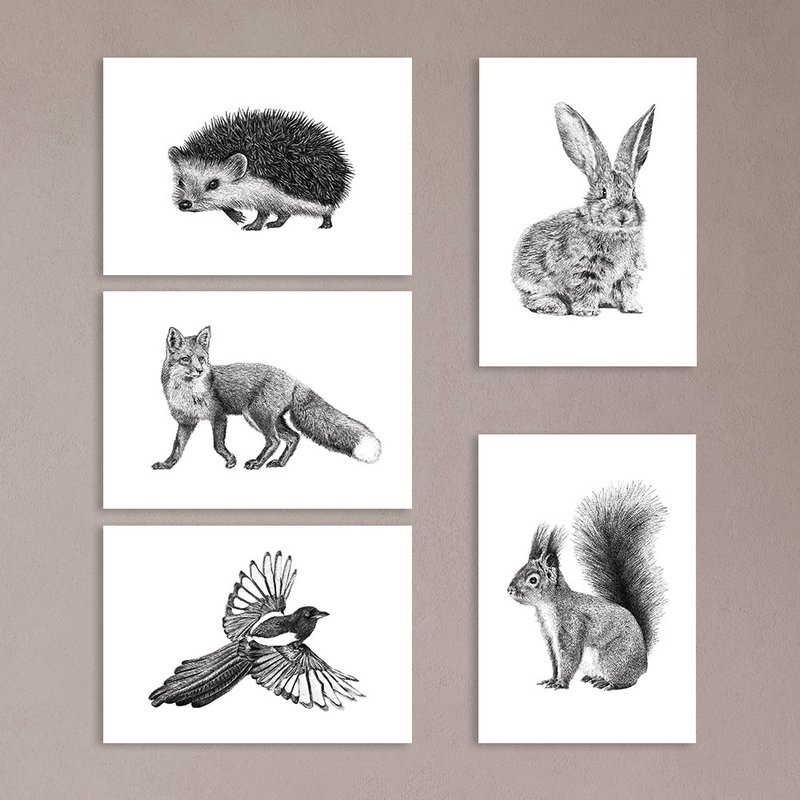 Estampados de animales del bosque
