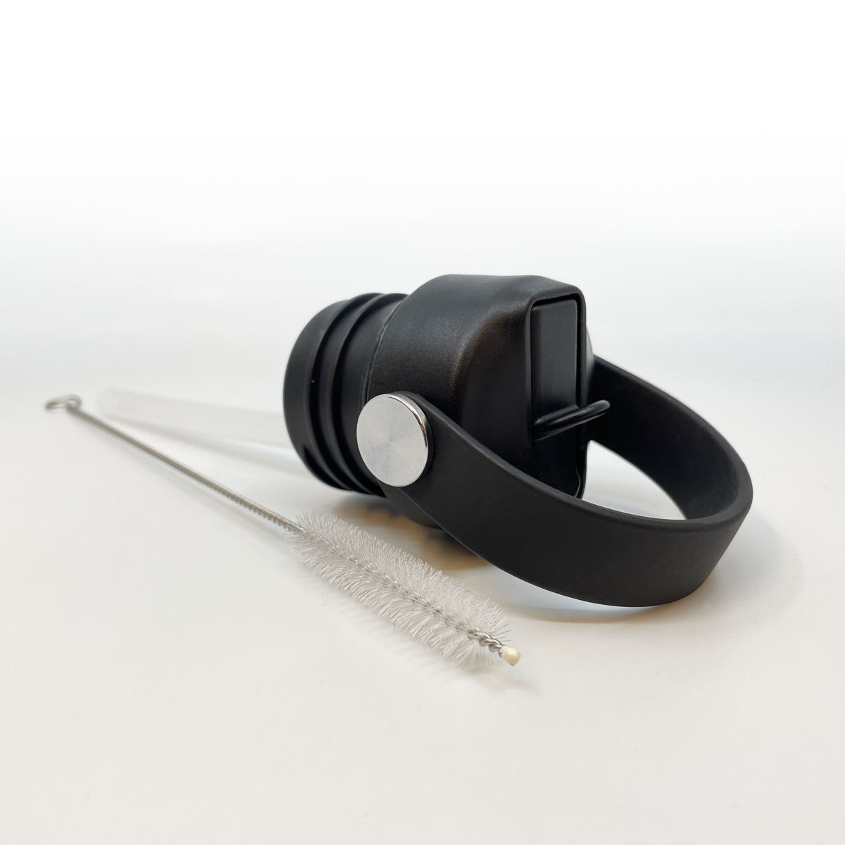 Straw cap for drinking bottle - Black