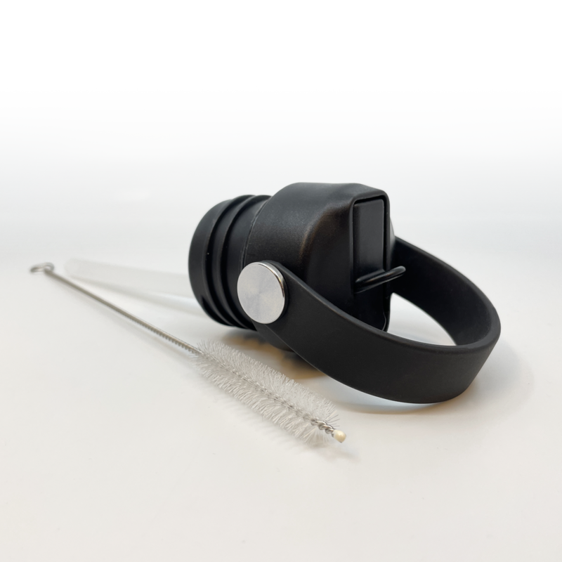 Straw cap for drinking bottle - Black