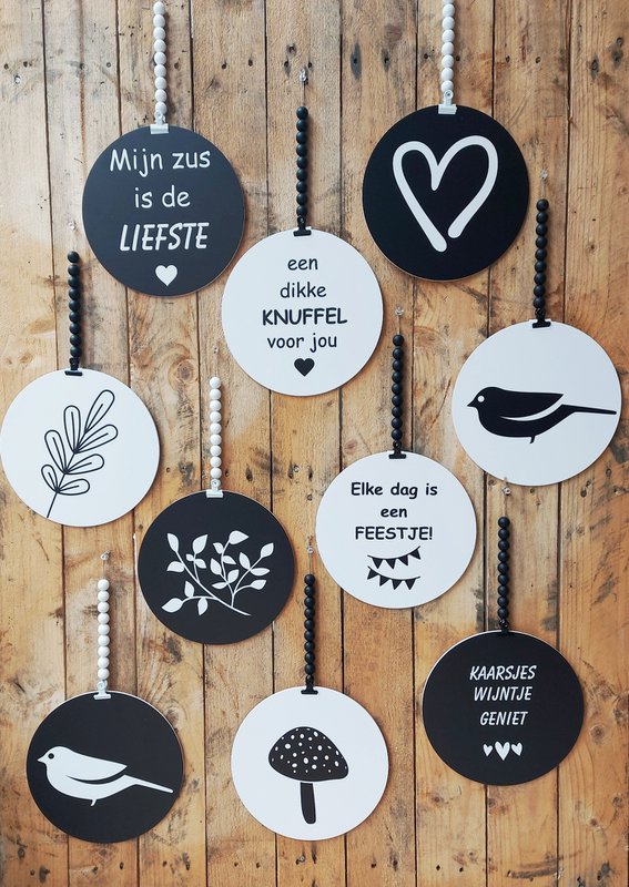 Wall circle living circle 'Enjoy candles wine'