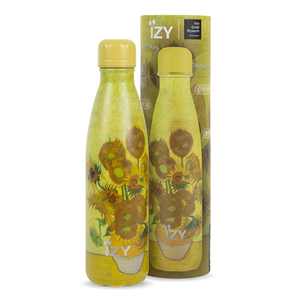 IZY Thermos Bottle - Sunflowers - Van Gogh - 500ML To-Go Insulated Water Bottles