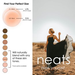Neats Adhesive Silicone Nipple Covers - 1 pair (Champagne)