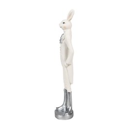Kaninstatue 28 cm Hvid Polyresin påskedekoration