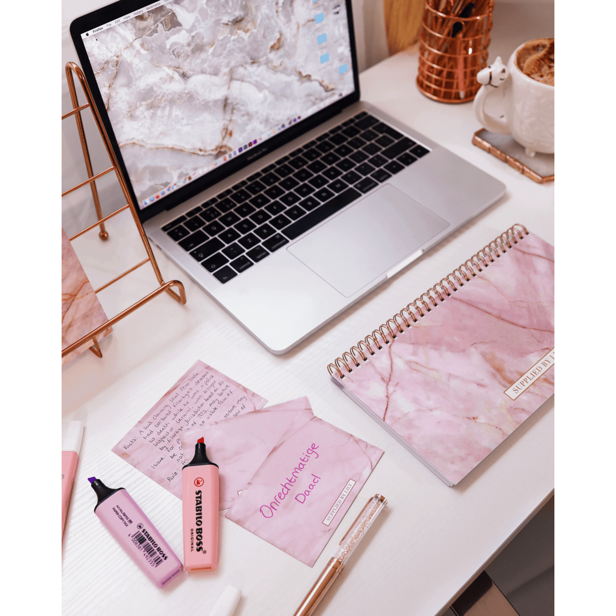 Flashcards Set in Luxurious Rose Quartz (50 pcs)