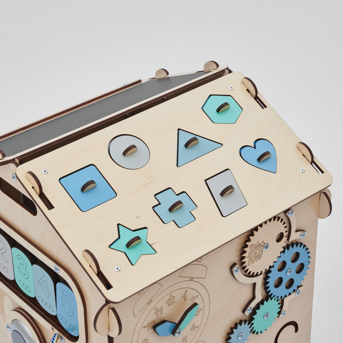 Set - BusyBoard house natura/mint and creative cube