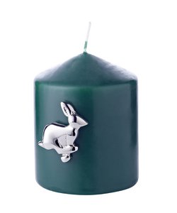 Set of 4 rabbit candle pins (height 4 cm), nickel-plated aluminum