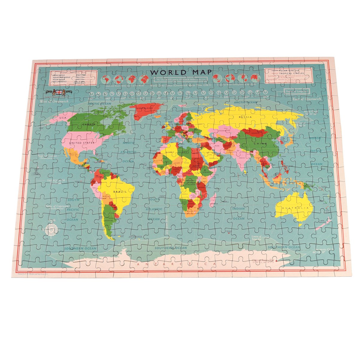 Legpuzzel in koker (300 stukjes) - Wereldkaart