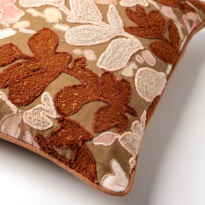 LYDIA | Cushion | 45x45 cm Tobacco Brown | Brown | Hoii | With luxury inner cushion