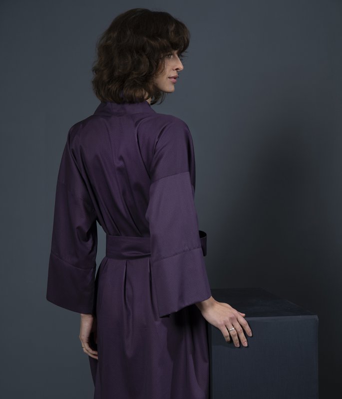 Albornoz Kimono Espalda De Malla