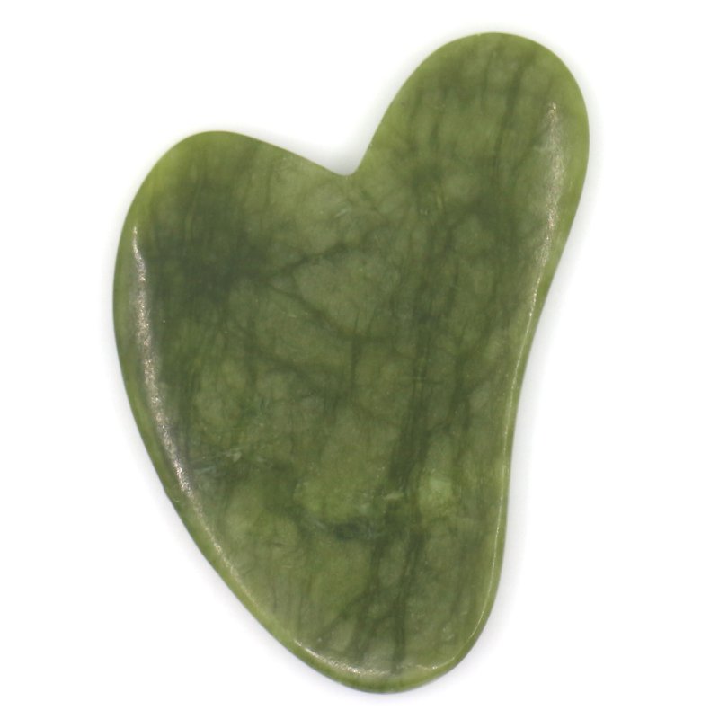 Sæt med 11 + 1 gratis - grøn jadesten Gua Sha med låg
