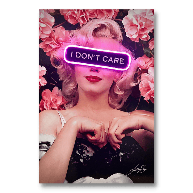Marilyn i don't care | Led Wall Art