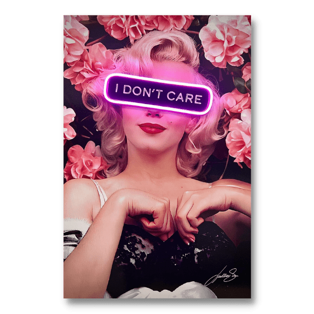 Marilyn i don't care | Led Wall Art