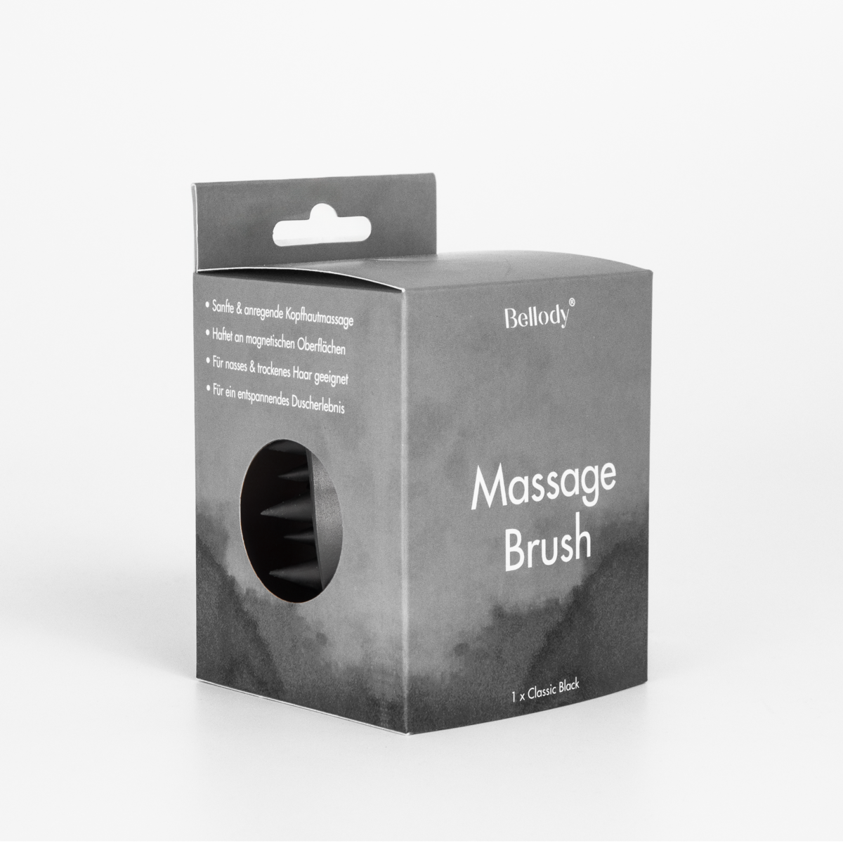 Kopfmassagebürste Schwarz - Bellody® (1 Stück - Classic Black)