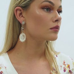 Melli Mello Triple Coin Oorbellen Zilver