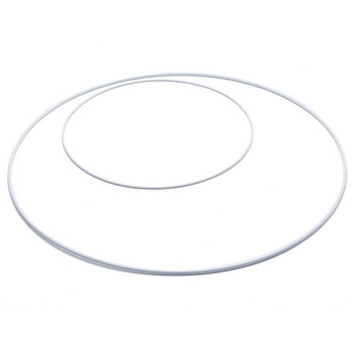 Metalring, 30 cm, hvid